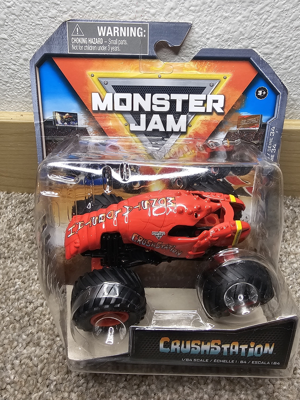 Monster Jam Crushstation Red Monster Truck Toy - Official